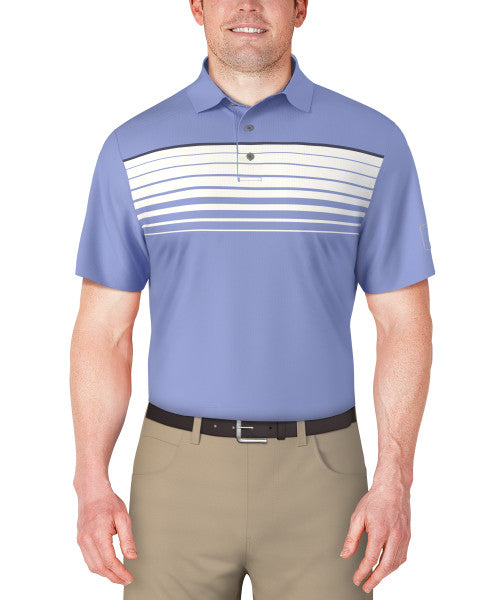 Chest Stripe Print Short Sleeve Golf Polo Shirt