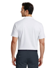 Layered Stripe Print Short Sleeve Golf Polo Shirt