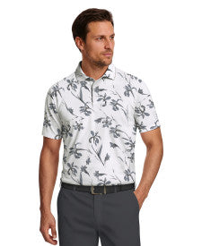 Energized Floral Print Short Sleeve Golf Polo Shirt