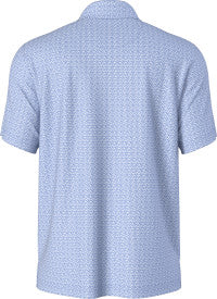 Junior's Golf Flag Geo Print Short Sleeve Golf Polo Shirt