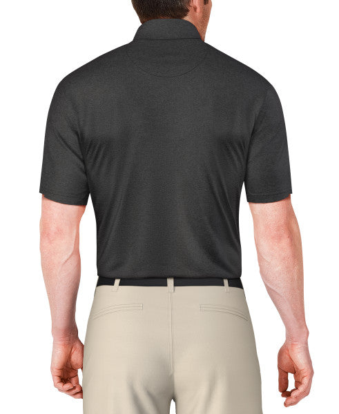 Asymmetric Heather Print Short Sleeve Golf Polo Shirt