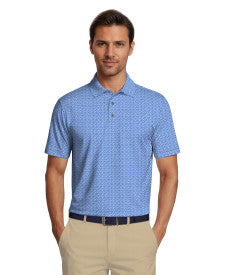 Golf Flag Geo Essential Print Short Sleeve Golf Polo Shirt