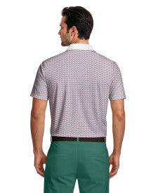 Azalea Geo Print Short Sleeve Golf Polo Shirt