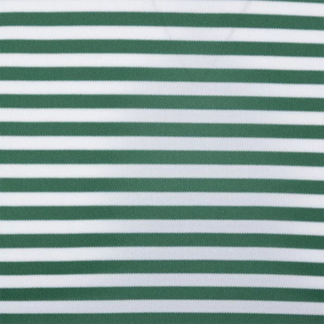 ML75 Recycled Microlux Yarn-Dye Stripe Golf Polo - Birdie Green/White
