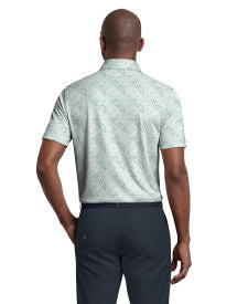 Tropical Argyle Print Short Sleeve Golf Polo Shirt