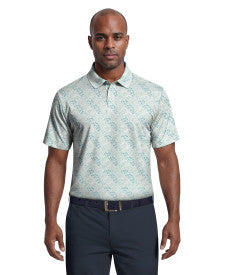 Tropical Argyle Print Short Sleeve Golf Polo Shirt