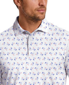 Golf Gear Novelty Print Short Sleeve Golf Polo Shirt