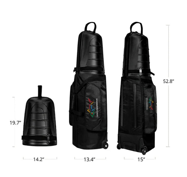 Hardcase Golf Travel Bag - Wheels, Anti-Collision Design Hard Shell on Top