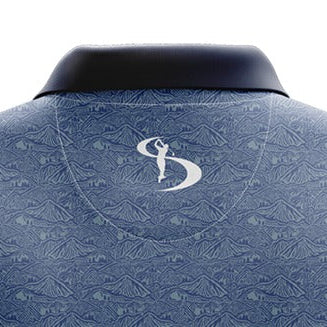 Men's Blue Highlands Performance Golf Polo