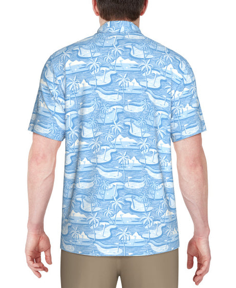 Freeform Golf Print Short Sleeve Golf Polo Shirt