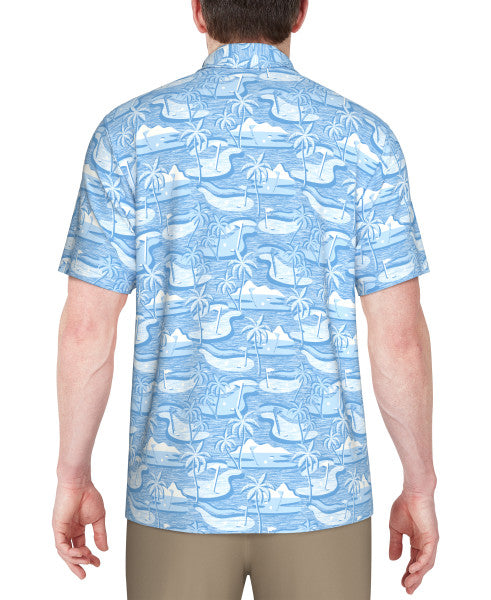 Freeform Golf Print Short Sleeve Golf Polo Shirt