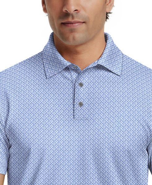 Essential Geo Print Short Sleeve Golf Polo Shirt
