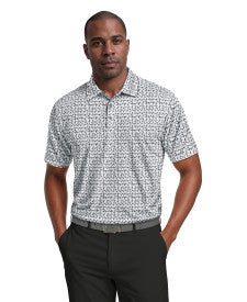 Abstract Geo Print Short Sleeve Golf Polo Shirt