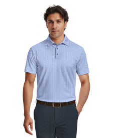 Essential Geo Print Short Sleeve Golf Polo Shirt
