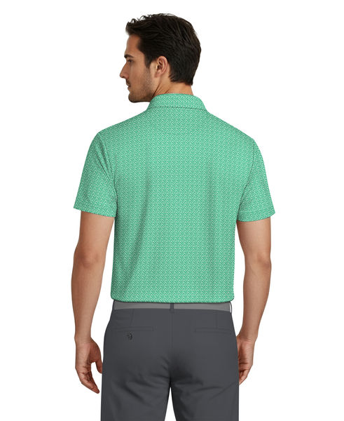 Golf Flag Geo Essential Print Short Sleeve Golf Polo Shirt
