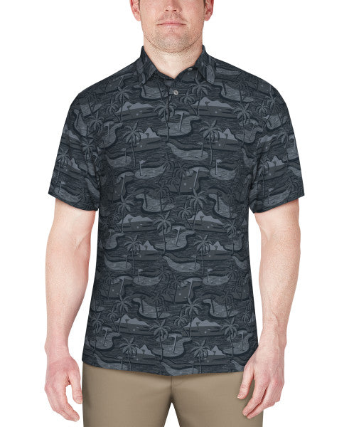 Freeform Golf Print Short Sleeve Golf Polo Shirt