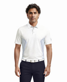 Faux Seamless Mapped Print Short Sleeve Golf Polo Shirt