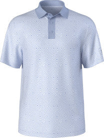 Junior's Linear Jaspe Print Short Sleeve Golf Polo Shirt