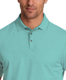Essential Geo Print Short Sleeve Golf Polo Shirt