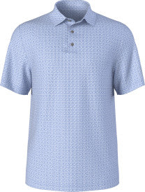 Junior's Golf Flag Geo Print Short Sleeve Golf Polo Shirt