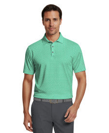 Golf Flag Geo Essential Print Short Sleeve Golf Polo Shirt
