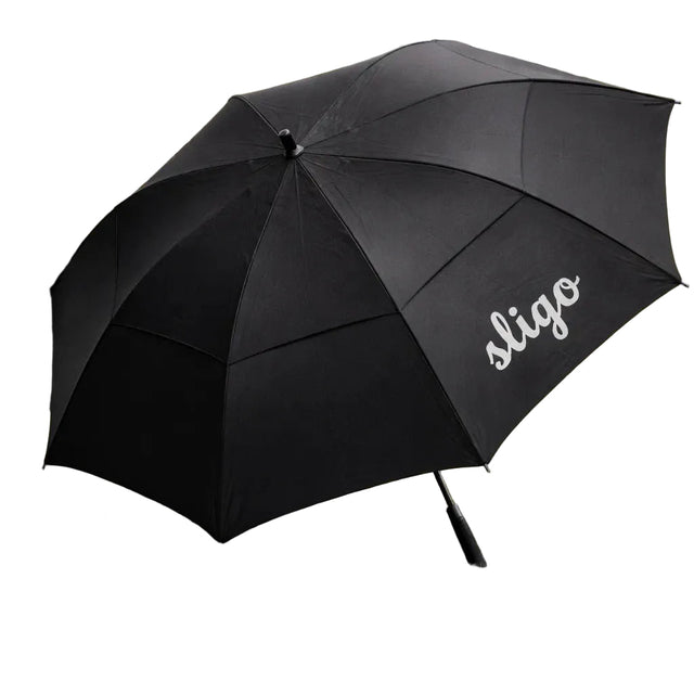 Golf Umbrella – Black, Auto Open, Double Canopy Design