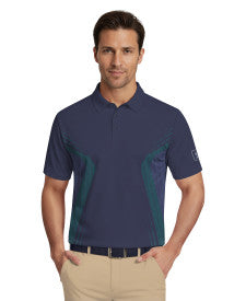 Faux Seamless Mapped Print Short Sleeve Golf Polo Shirt