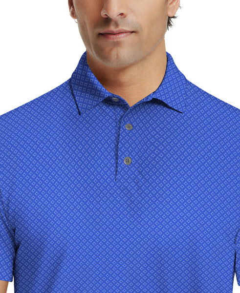 Essential Geo Print Short Sleeve Golf Polo Shirt