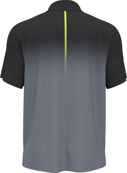 Ombre Print Short Sleeve Golf Polo Shirt - Iron Gate