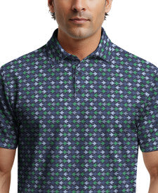Novelty Print Short Sleeve Golf Polo Shirt