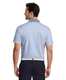 Linear Jaspe Print Short Sleeve Golf Polo Shirt