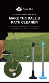 Golf Cutter Direction Indicator Swing Trainer Portable Magnetic Stainless Steel Golf Club Alignment Stick Correct Aim Lie Angle