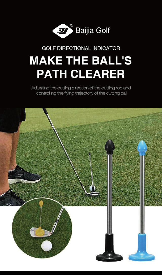 Golf Cutter Direction Indicator Swing Trainer Portable Magnetic Stainless Steel Golf Club Alignment Stick Correct Aim Lie Angle