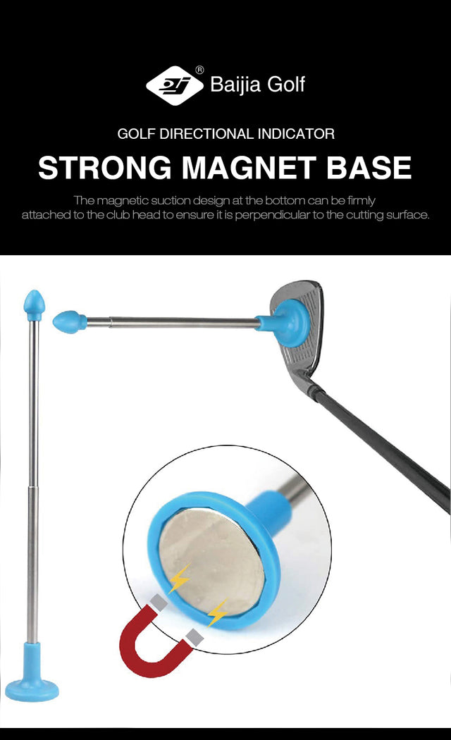 Golf Cutter Direction Indicator Swing Trainer Portable Magnetic Stainless Steel Golf Club Alignment Stick Correct Aim Lie Angle