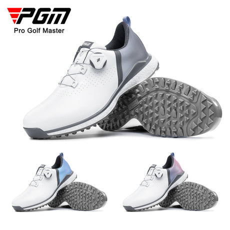 Men’s Waterproof Golf Shoes – Anti-Slip, Soft Sole, Knob Laces