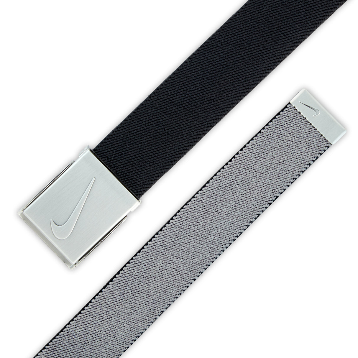 Nike Web Reversible Golf Belt – Black/Grey, Stretch Fit