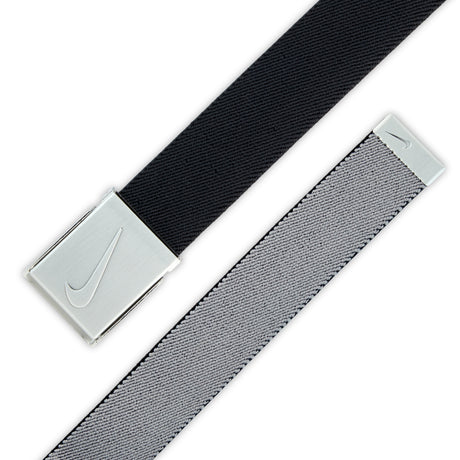Nike Web Reversible Golf Belt – Black/Grey, Stretch Fit