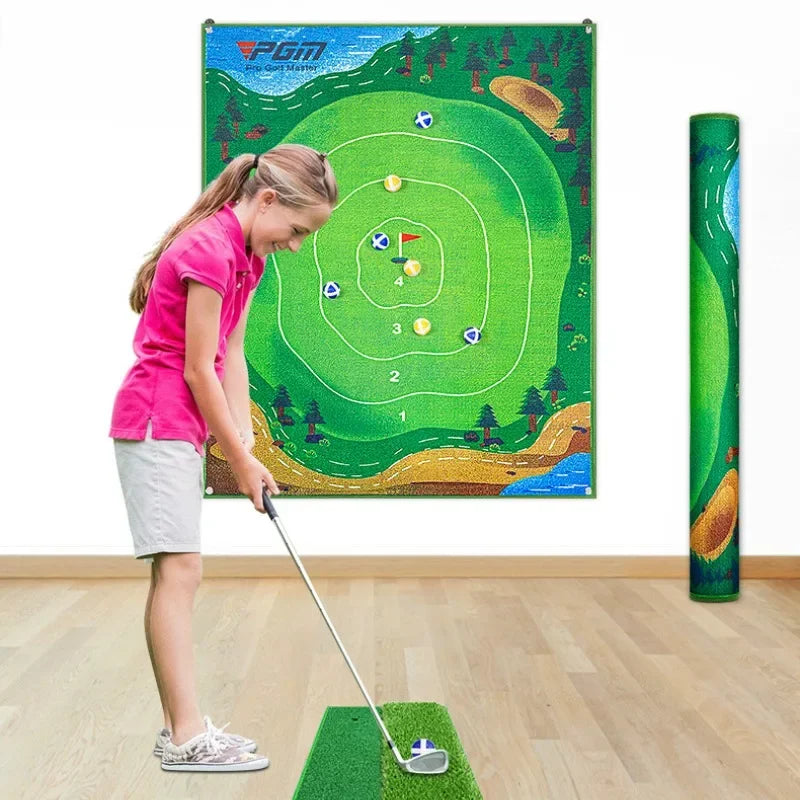 Golf Chipping Dartboard – Indoor Swing Trainer with Velcro Balls