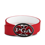 PGA Leather Golf Belt Red and Blue