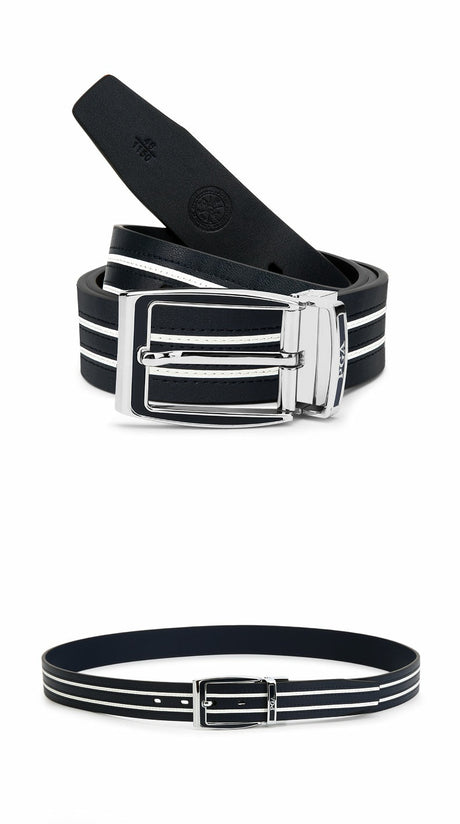 PGA Leather Golf Belt Black and White