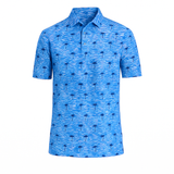 Men's Palm Golf Polo - Blue