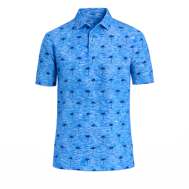 Men's Palm Golf Polo - Blue