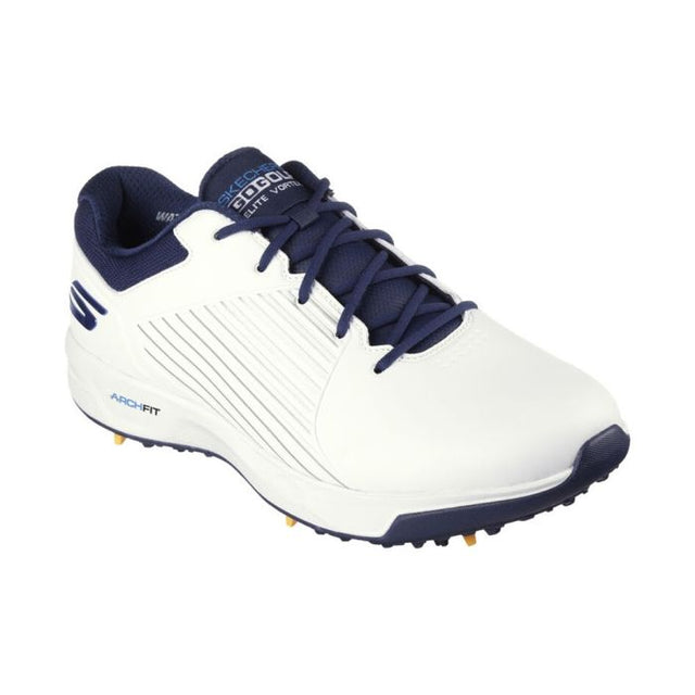 Men’s Arch Fit Elite Vortex MD Spiked Golf Shoes - White/Navy