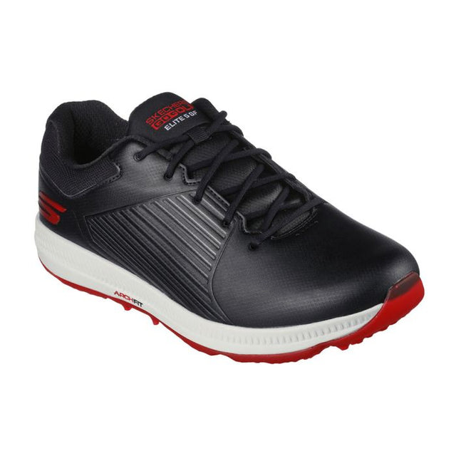 Men's Elite 5 GF MD Spikeless Golf Shoes - Black/Red