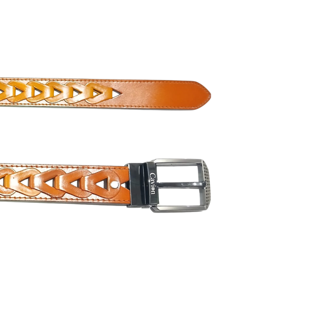 Men’s Premium Golf Belt with Geometric Pattern