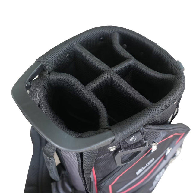 Fazer 3.0 Lightweight Golf Stand Bag – Black/Red (6 Divider)