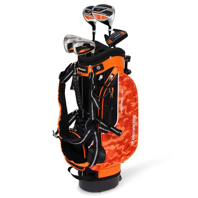 Benross Junior Aero Age 5-7 Orange 43-49 Inch 5 Piece Golf Stand Bag Package Set