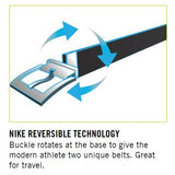 Nike Reversible Carbon Fiber Textured Golf Belt - Dark Grey / Black