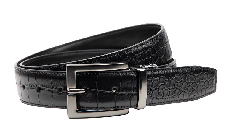 Men's Nike Croco to Smooth Reversible Golf Belt - Black