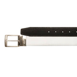 Men's Nike Double Row Stitch Reversible Golf Belt - White and Black